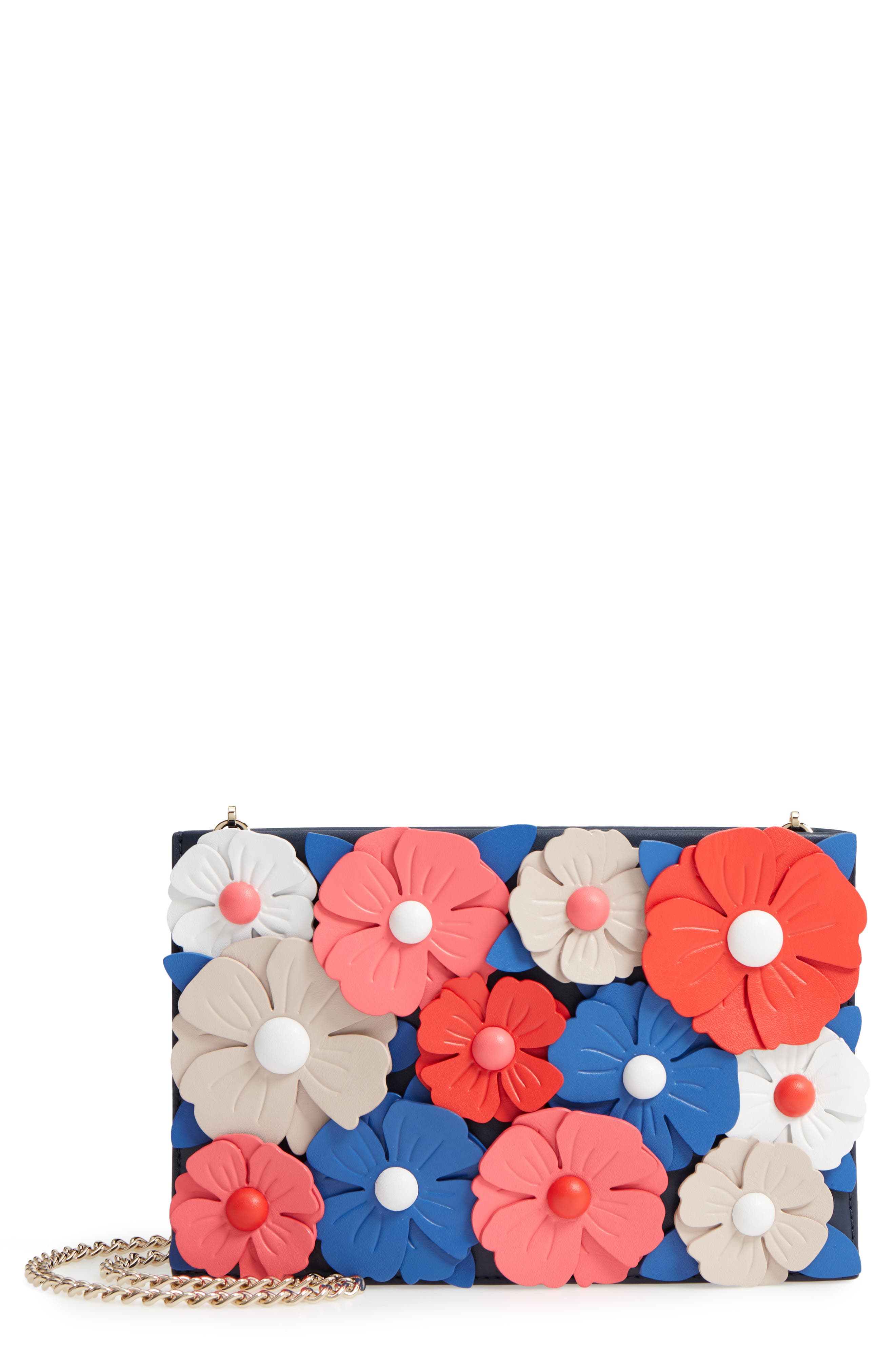 madison daisy lane - sima leather crossbody bag, Main, color, BLAZER BLUE MULTI