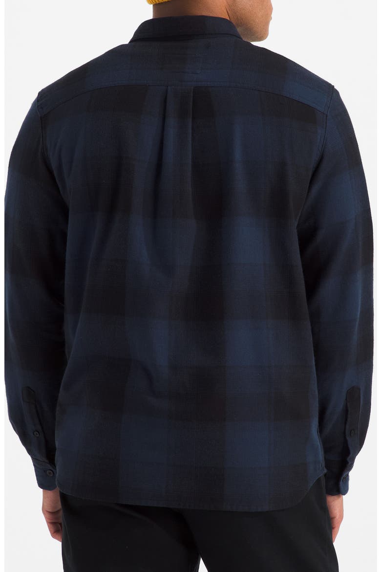 Arroyo Plaid Cotton Flannel Button-Up Shirt, Alternate, color, SUMMIT NAVY SHADOW PLAID