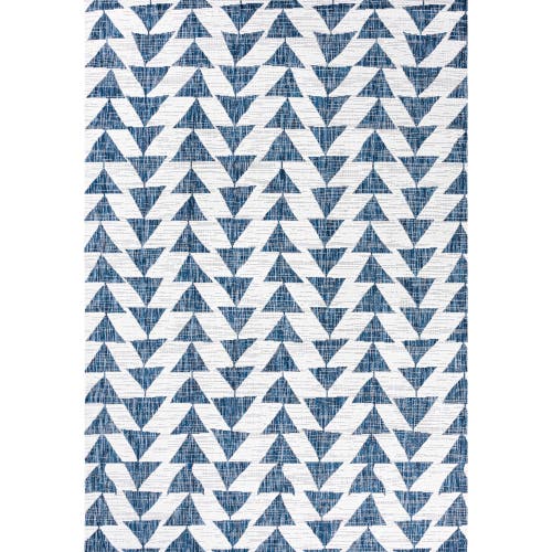 Jonathan Y Andratx Modern Geometric Indoor/outdoor Area Rug In Blue/ivory