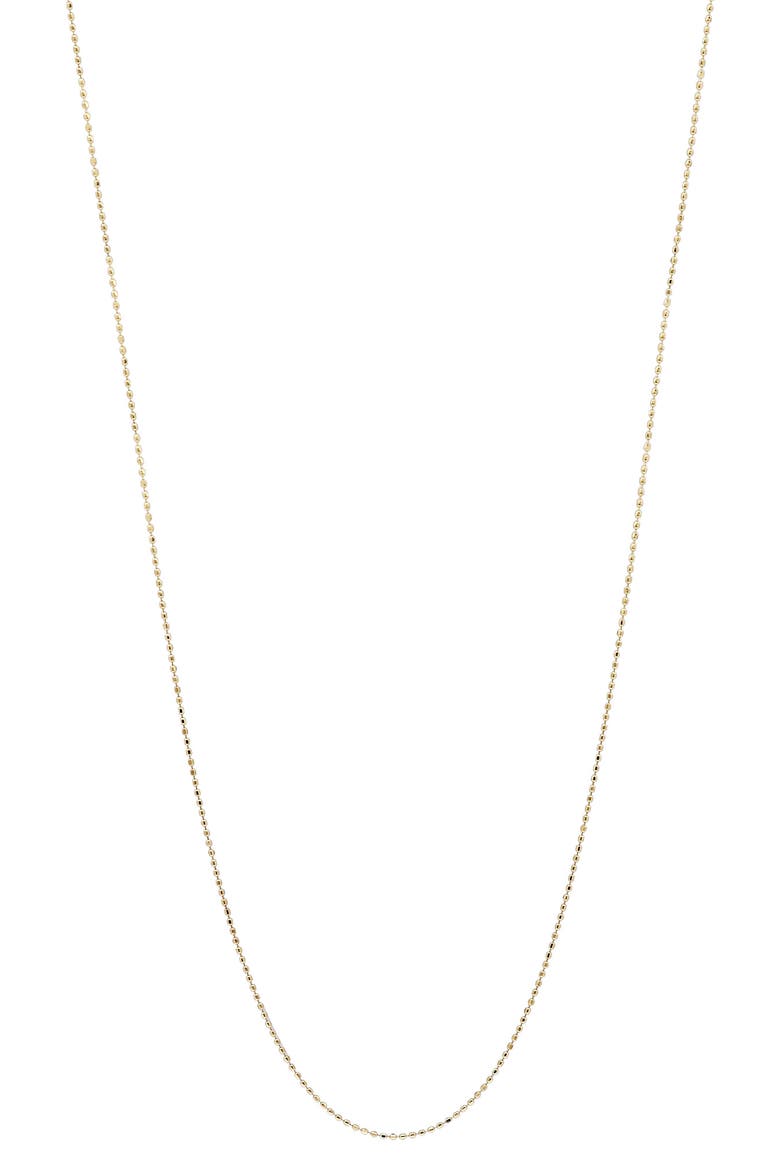 Essentials 14K Gold Beaded Chain Necklace, Main, color, 14K YELLOW GOLD