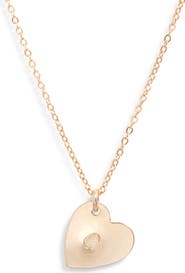 Set & Stones Sophia Initial Heart Pendant Necklace