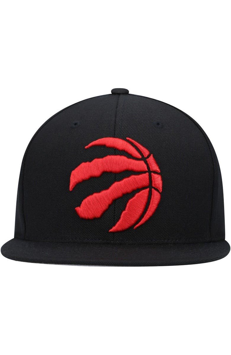 Mitchell & Ness Men's Mitchell & Ness Black Toronto Raptors Team Ground Snapback Hat, Alternate, color,
