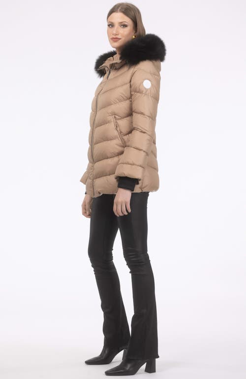 Gorski Apres-ski Jacket With Detachable Toscana Hood Trim In Brown