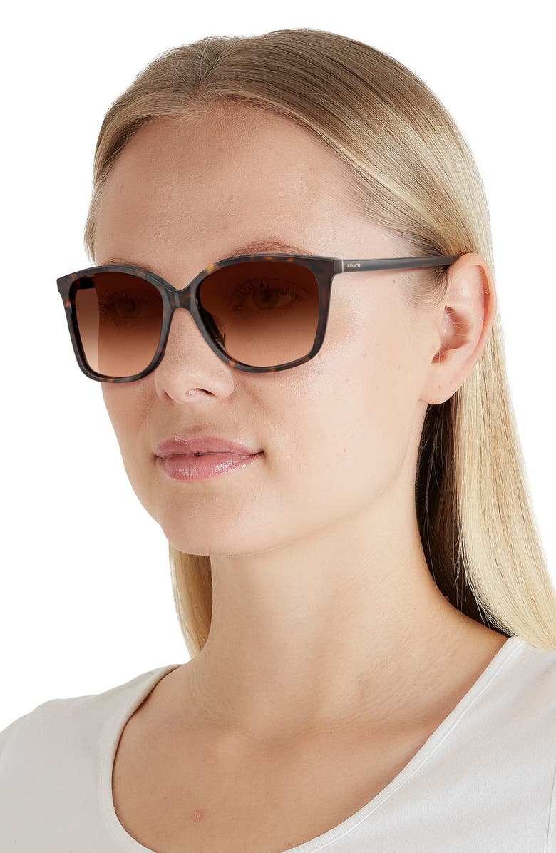 COACH 57mm Gradient Square Sunglasses, Alternate, color,