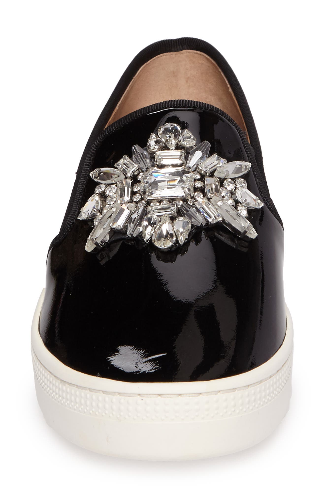 Badgley Mischka Collection Badgley Mischka Barre Crystal Embellished Slip-On Sneaker, Alternate, color, 