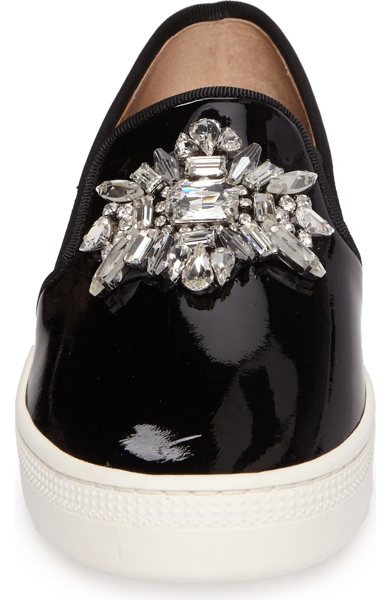 Badgley Mischka Collection Badgley Mischka Barre Crystal Embellished Slip-On Sneaker, Alternate, color,