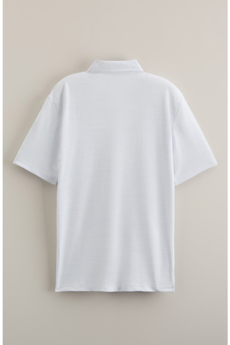 Kids' Mélange Piqué Knit Performance Polo, Alternate, color, BLUE AIR