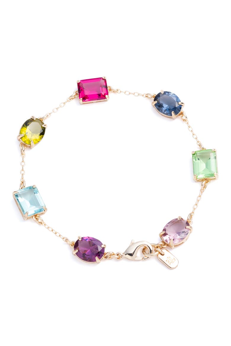 Multi Stone Bracelet, Main, color, GOLD