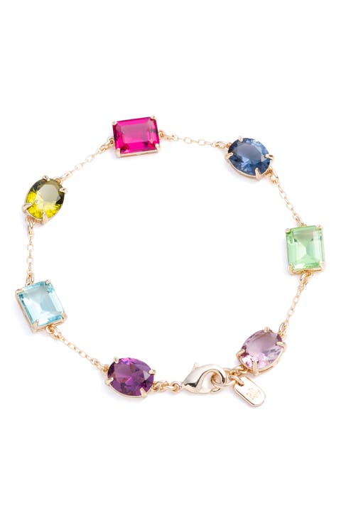 Multi Stone Flex Link Bracelet