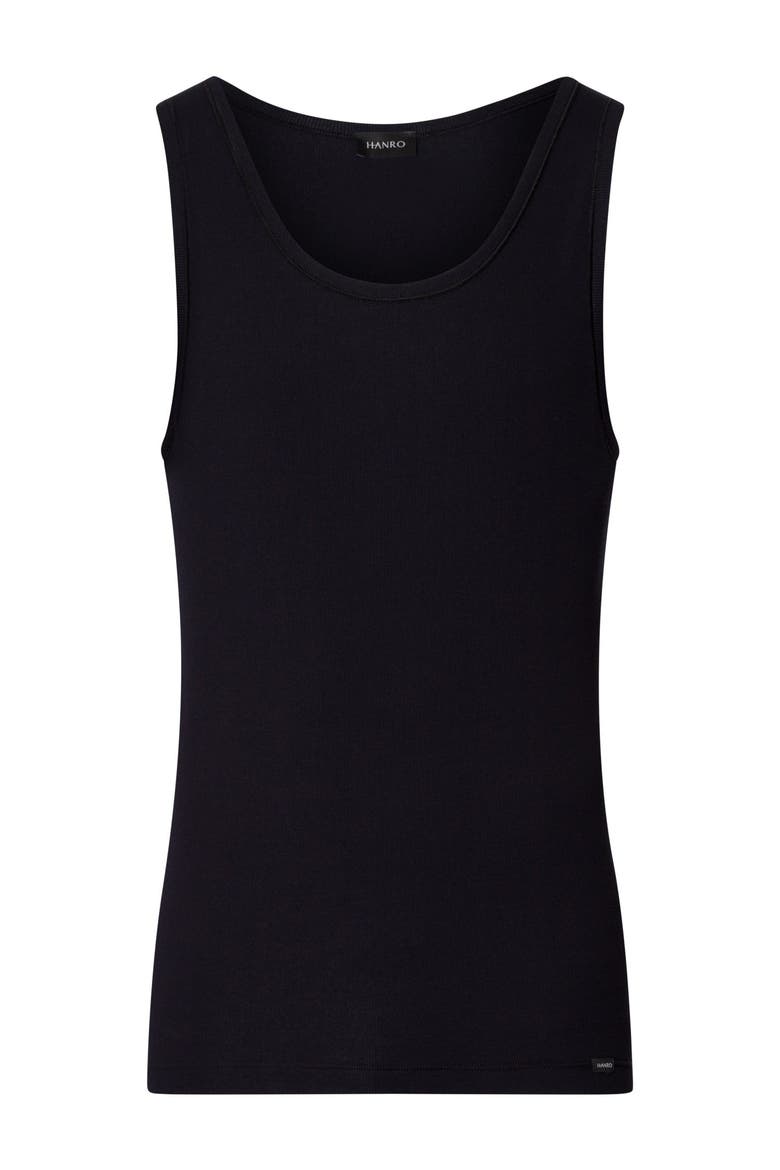 Cotton Essentials Cotton Tank Top, Main, color, Black