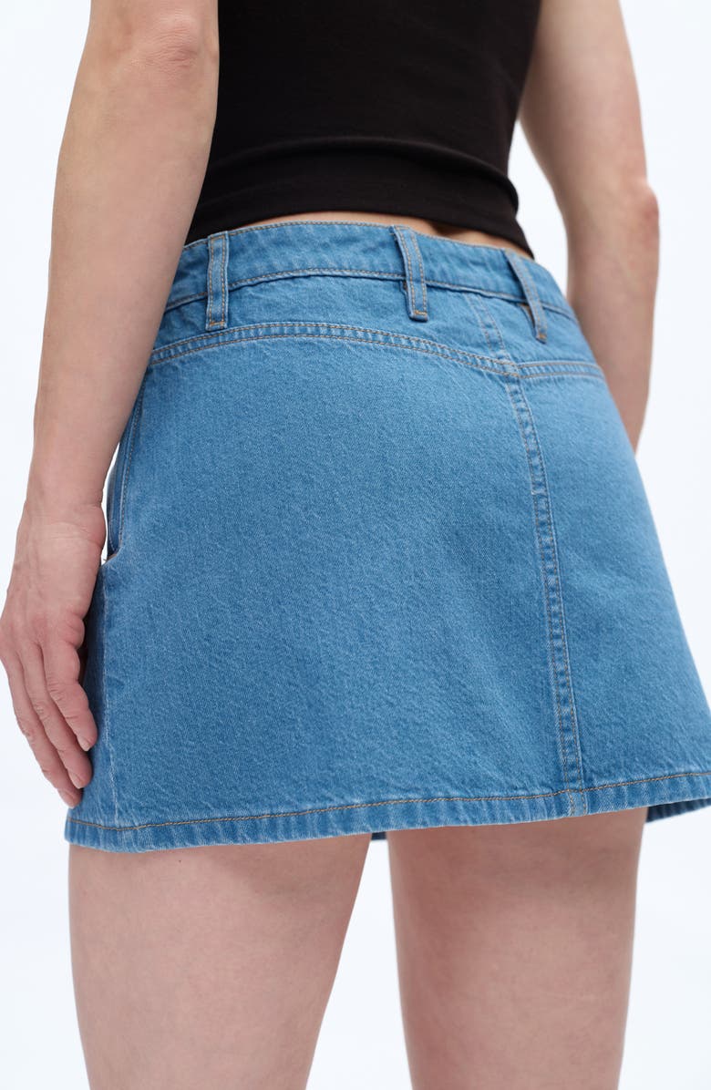 Bayeas Denim Miniskirt, Alternate, color, Medium Blue