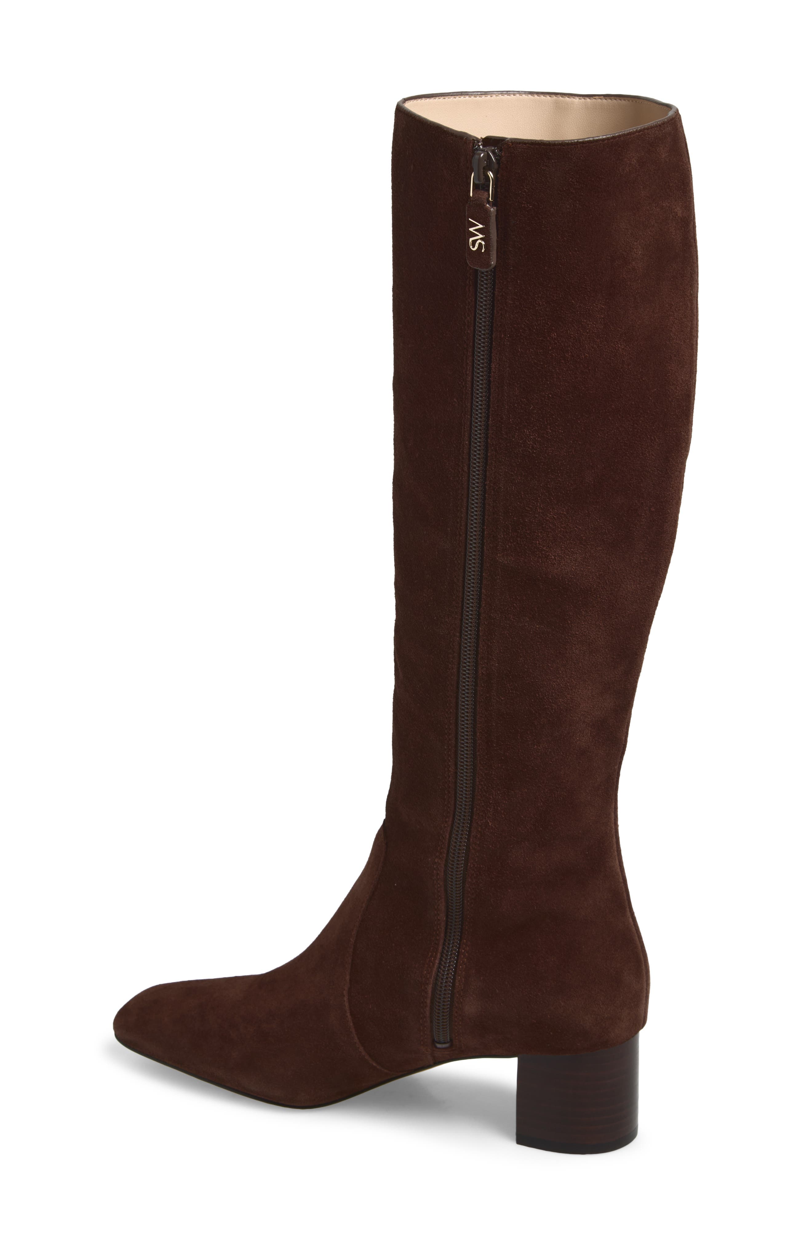 Kels Leather Knee High Boot, Alternate, color, WALNUT