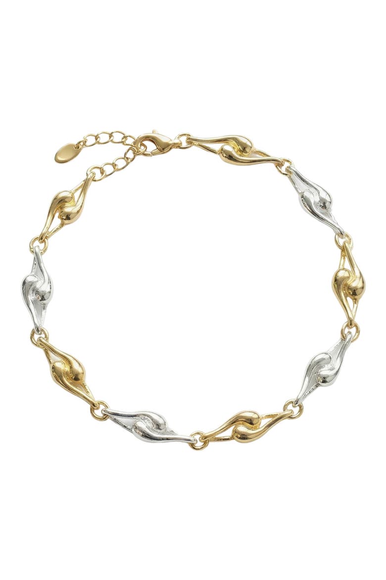 Fluid Link Bracelet, Main, color, TWO TONE