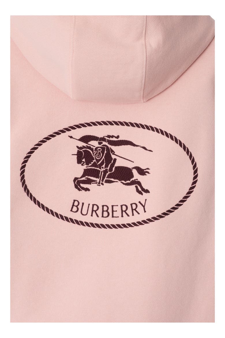 Knight Stamp Cotton Zip Hoodie, Alternate, color, Bouquet pink