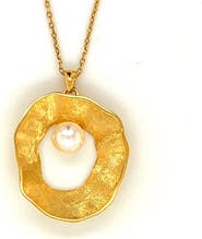 Esin Akan Sea & Moon Medium Necklace, Sterling Silver with Gold Plate