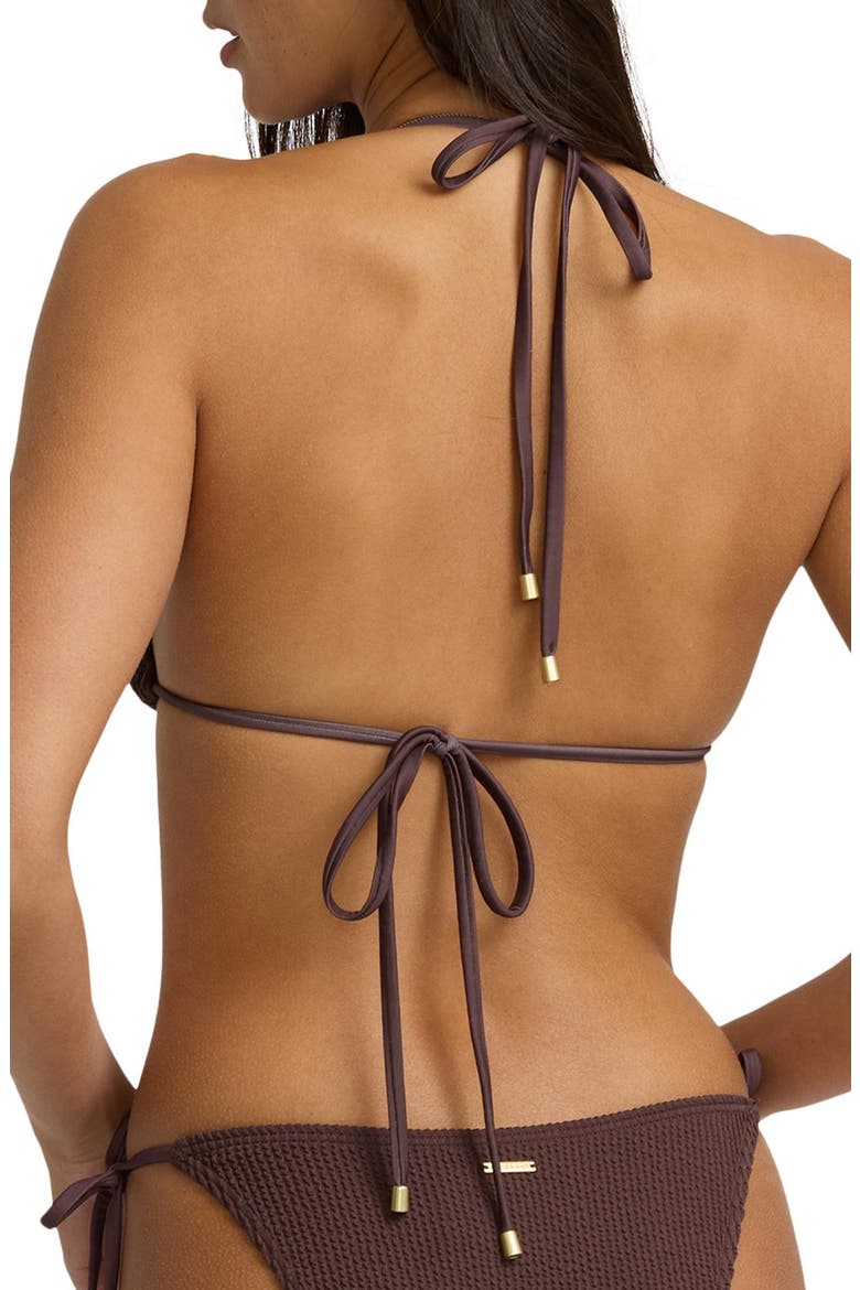 Summer Hi Multi Triangle Swim Top, Alternate, color, TEAK