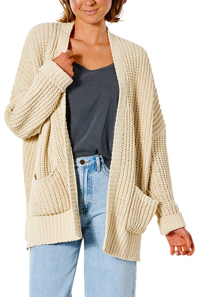 Safari Sun Open Front Cardigan, Main, color, SAND