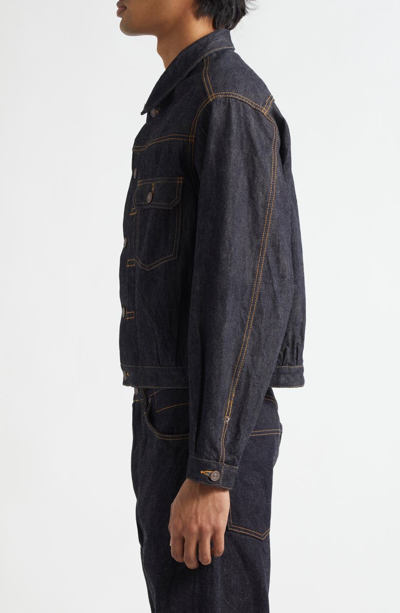 VISVIM 101X Oversize Overdyed Denim Jacket, Alternate, color, Raw Mud Od