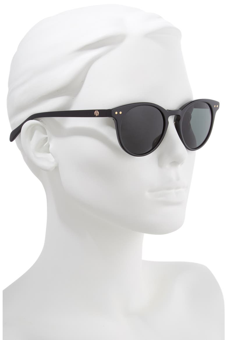 Oxford 49mm Sunglasses, Alternate, color, BLACK/ GREY
