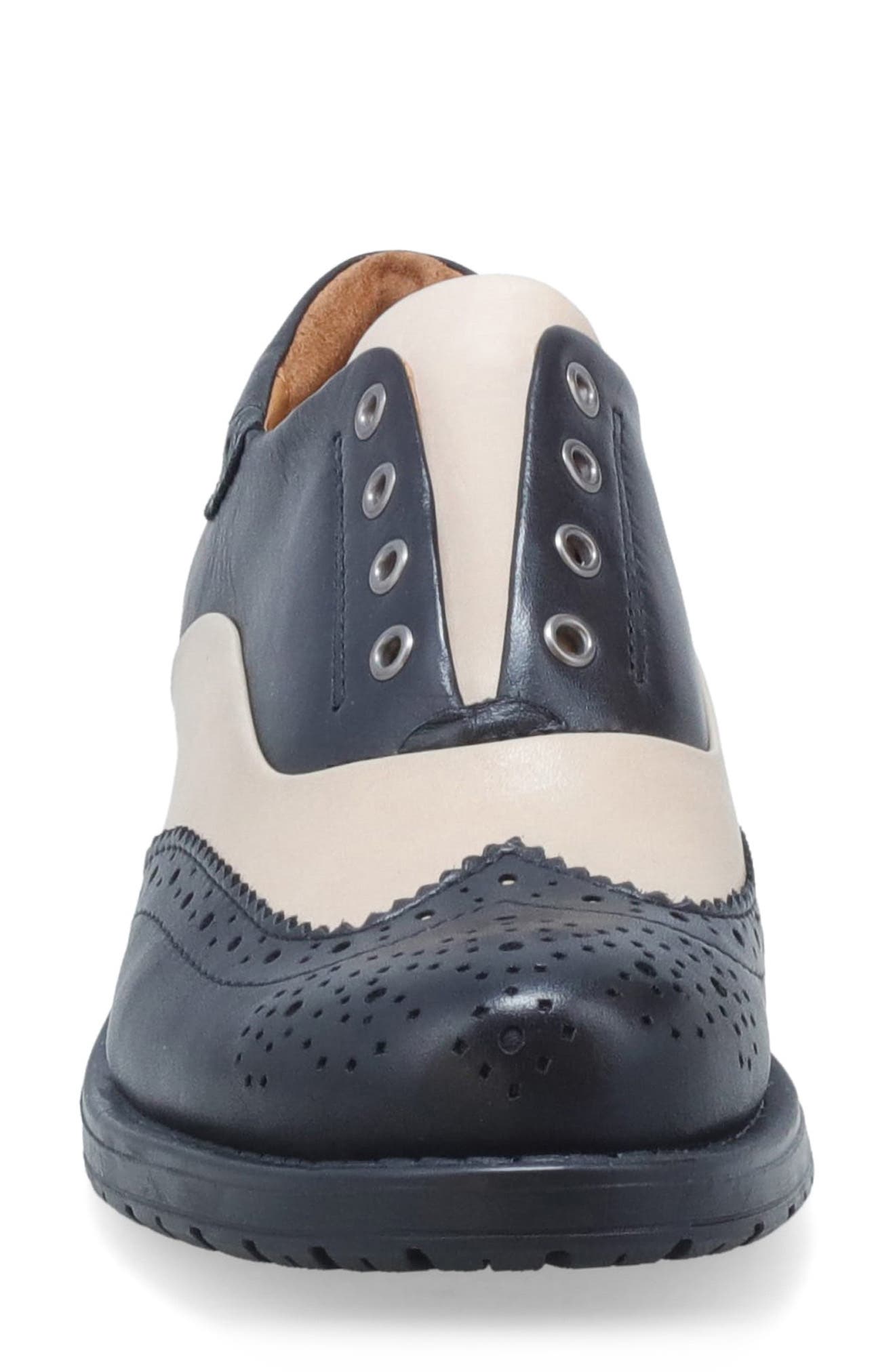 Miz Mooz Peabody Spectator Wingtip Oxford, Alternate, color, Black/ Cream