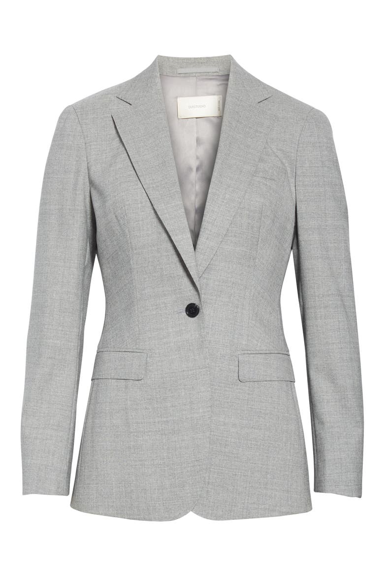 Cameron Wool Suit Jacket, Alternate, color, LIGHT GREY