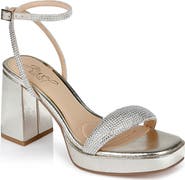 Jewel Badgley Mischka Teddi Embellished Ankle Strap Sandal