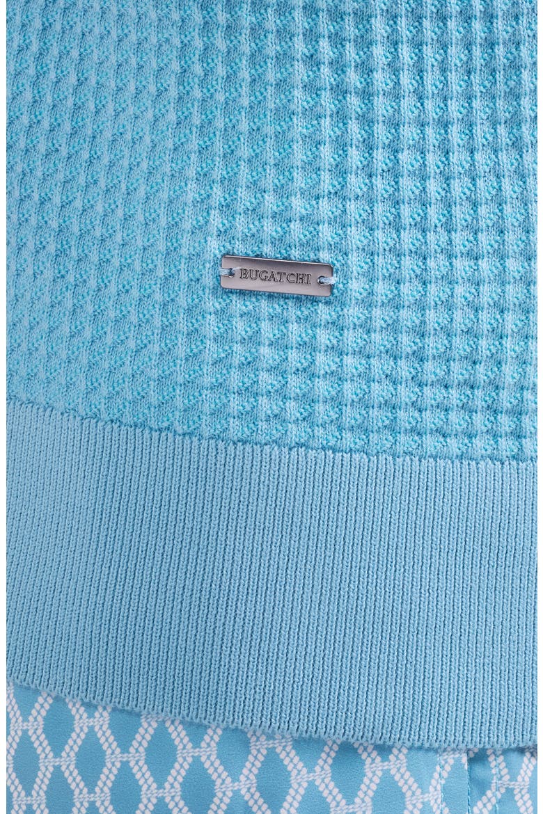 Waffle Stitch Polo Sweater, Alternate, color, TEAL