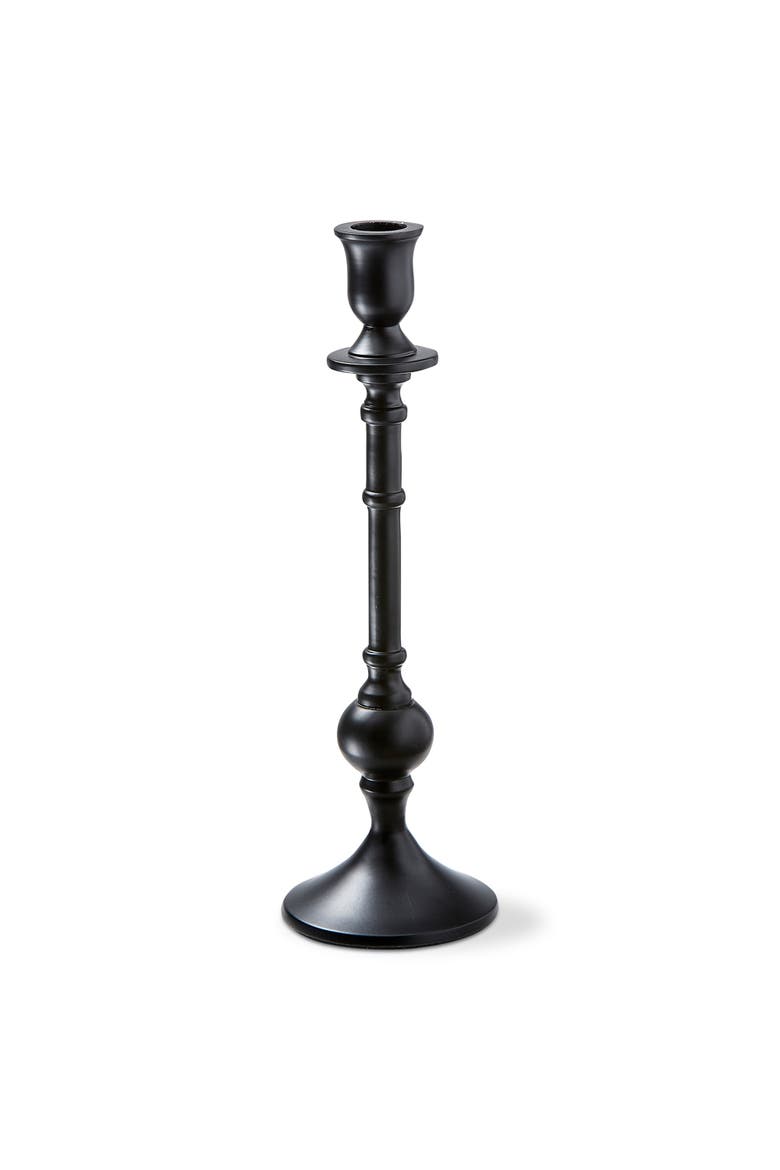 Westport Black Cast Aluminum Taper Candle Holder Large, Main, color, Black