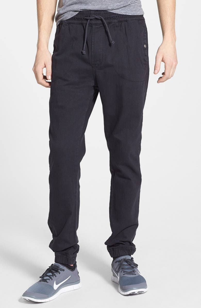 Topman Denim Jogger Sweatpants, Main, color, 