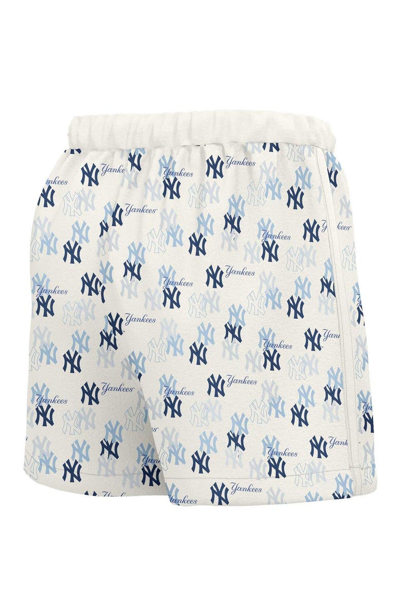 LUSSO Women's Lusso White New York Yankees Marge Shorts, Alternate, color, White