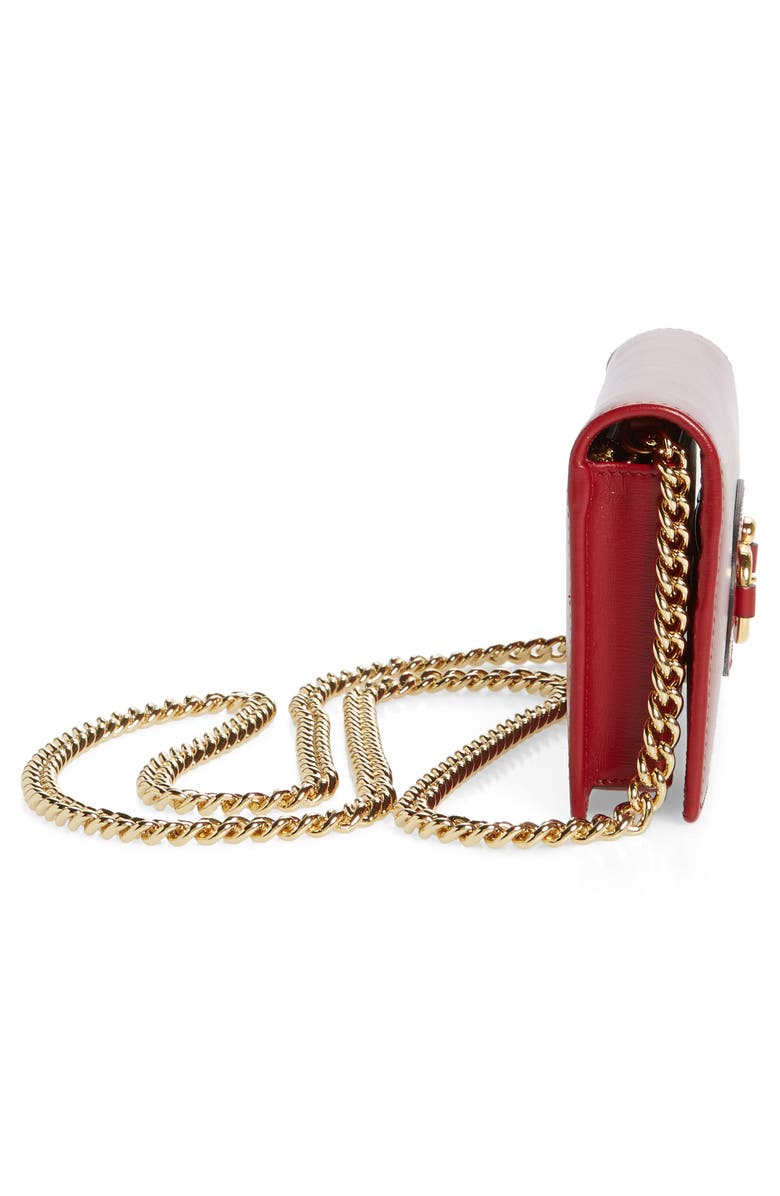 Gucci 1955 Horsebit Leather Wallet on a Chain, Alternate, color,