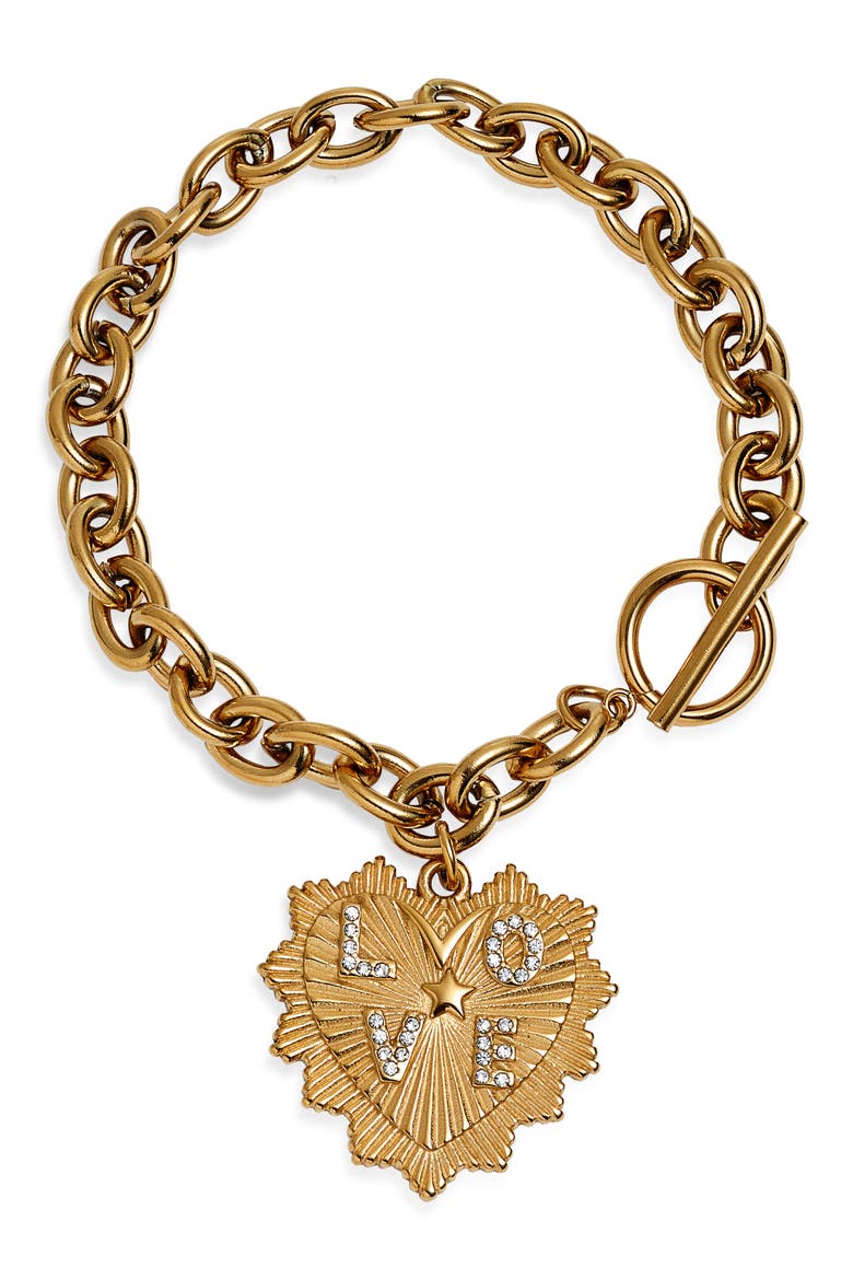 Monty Heart Bracelet, Main, color, GOLD