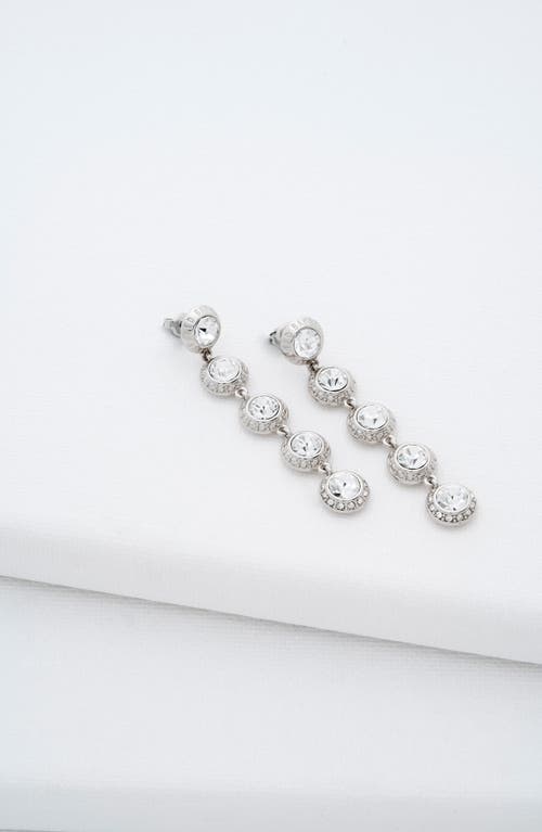 Ted Baker Sorella Linear Drop Earrings In Silver Tone/clear Crystal