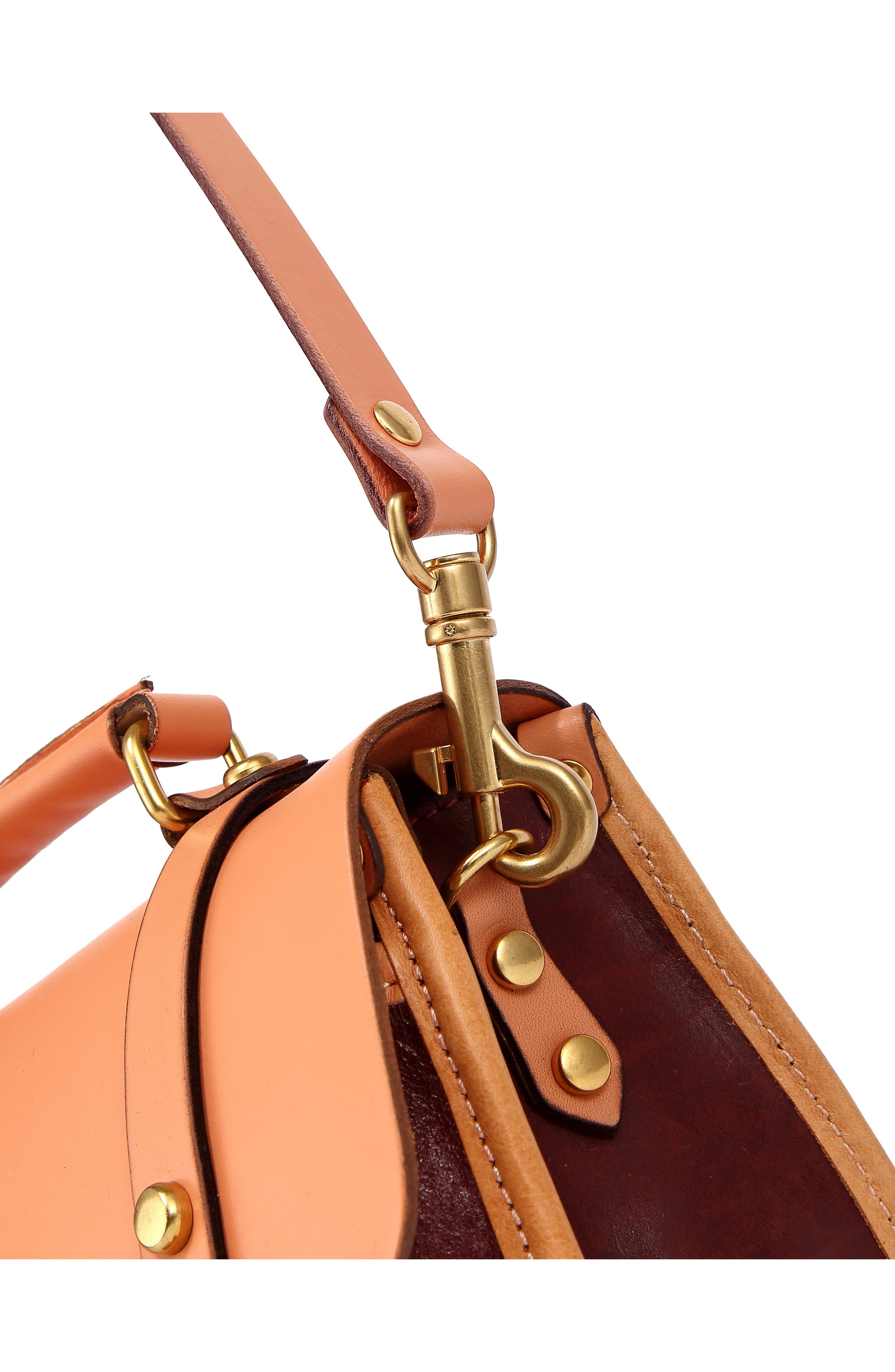 OLD TREND Alder Leather Mini Satchel, Alternate, color, Brown