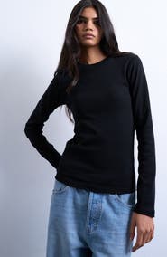 Topshop Everyday Long Sleeve Cotton T-Shirt