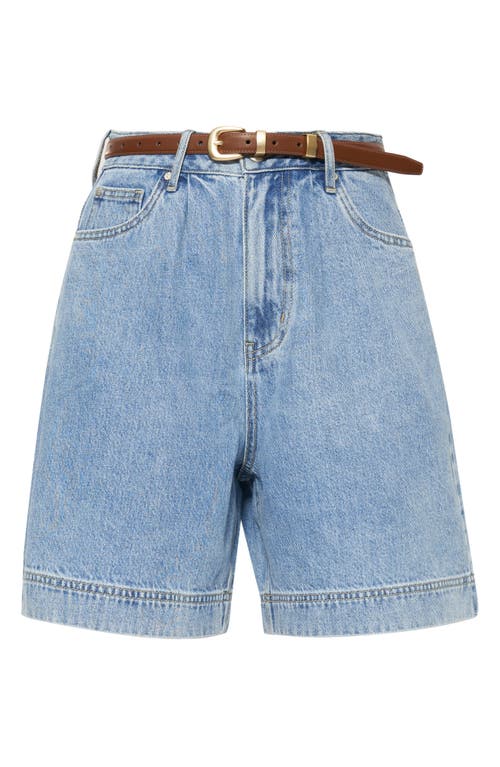 Bayeas High Waist Denim Bermuda Shorts In Blue