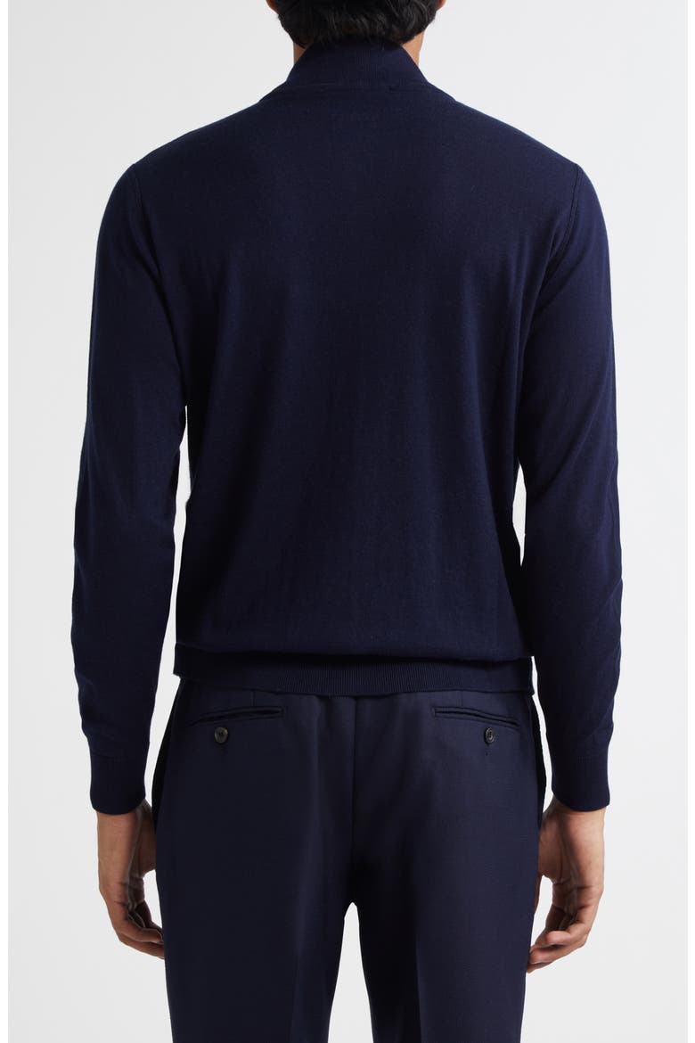 Cotton & Cashmere Bomber Jacket, Alternate, color, NAVY