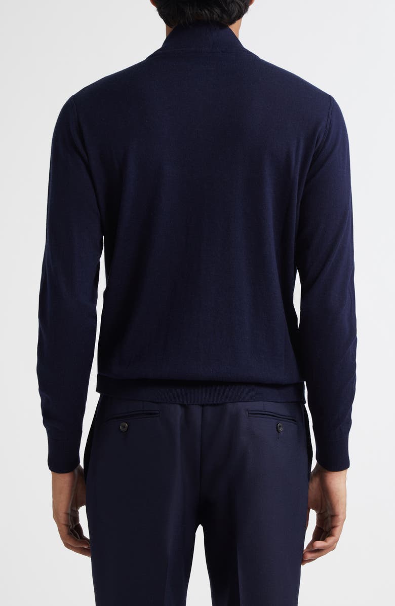 Thom Sweeney Cotton & Cashmere Bomber Jacket, Alternate, color, Navy