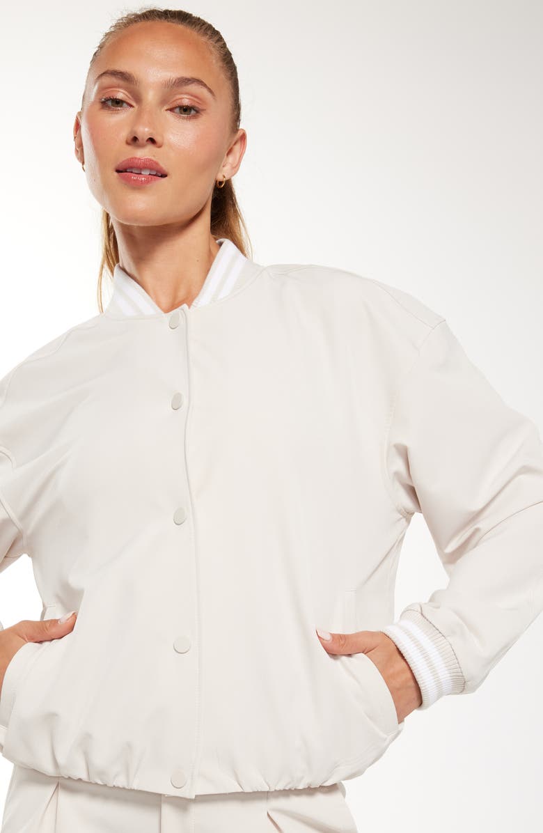 Recess Pickleball x Zella Volley Varsity Jacket, Alternate, color, Grey Moonbeam