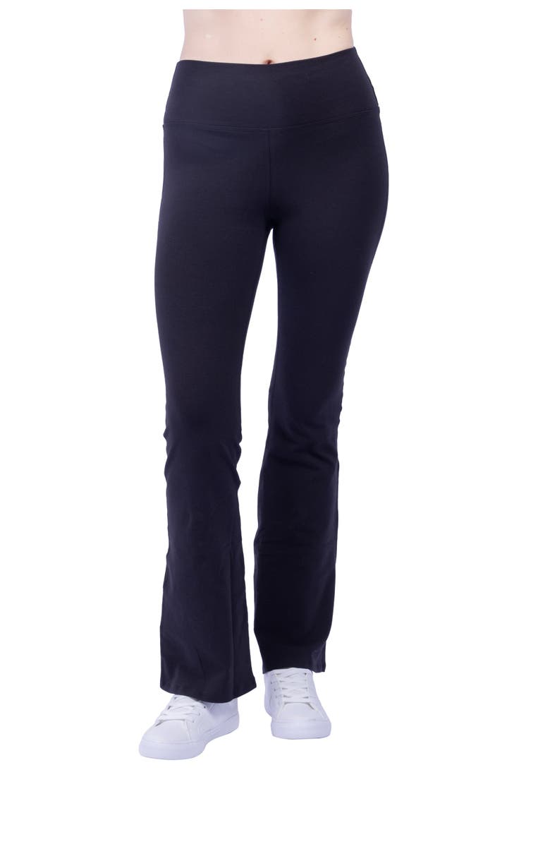 Lezat Vanna Organic Cotton Bootleg Flare Pant, Alternate, color, Black