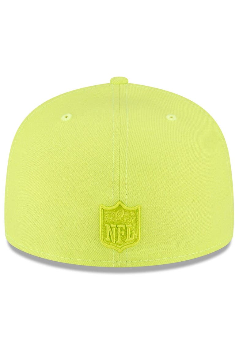 Men's New Era Neon Green Dallas Cowboys Color Pack Brights 59FIFTY Fitted Hat, Alternate, color, Neon Green