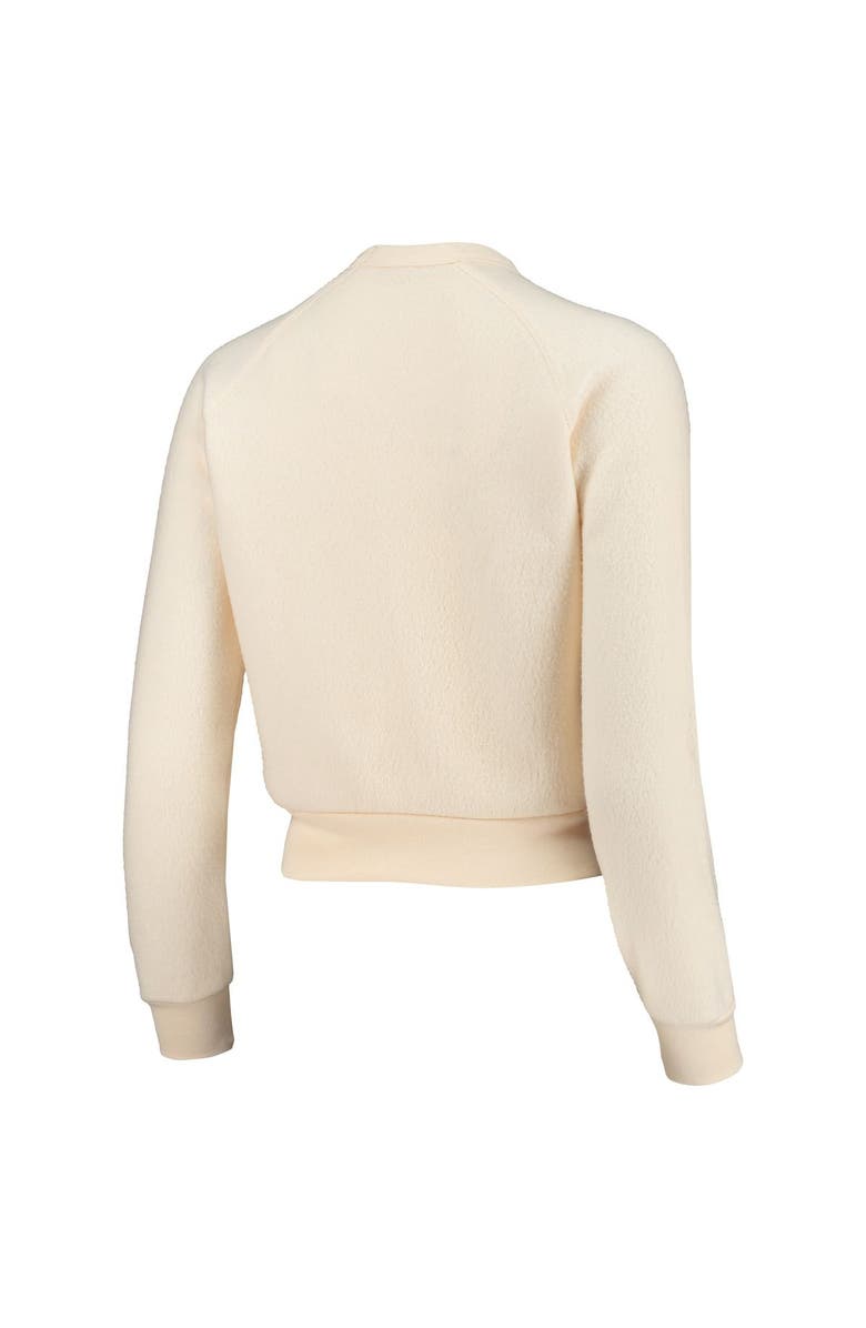 ALTERNATIVE APPAREL Women's Alternative Apparel Cream Clemson Tigers Eco-Teddy Baby Champ Tri-Blend Sweatshirt, Alternate, color, Cream