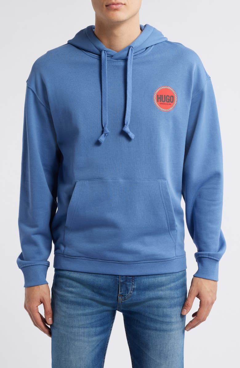 HUGO Decrincio Logo Graphic Hoodie, Main, color, 