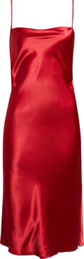 Jump Apparel Bow Back Satin Cocktail Slipdress