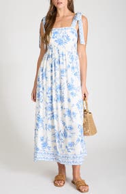 Blu Pepper Tie Strap Sleeveless Maxi Dress