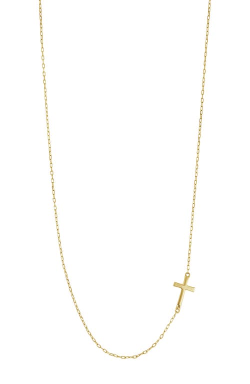 Bony Levy Sideways 14K Gold Cross Pendant Necklace in 14K Yellow Gold 