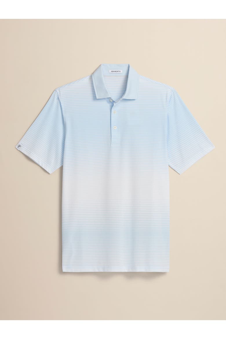 Gradient Stripe Polo, Main, color, Horizon/White