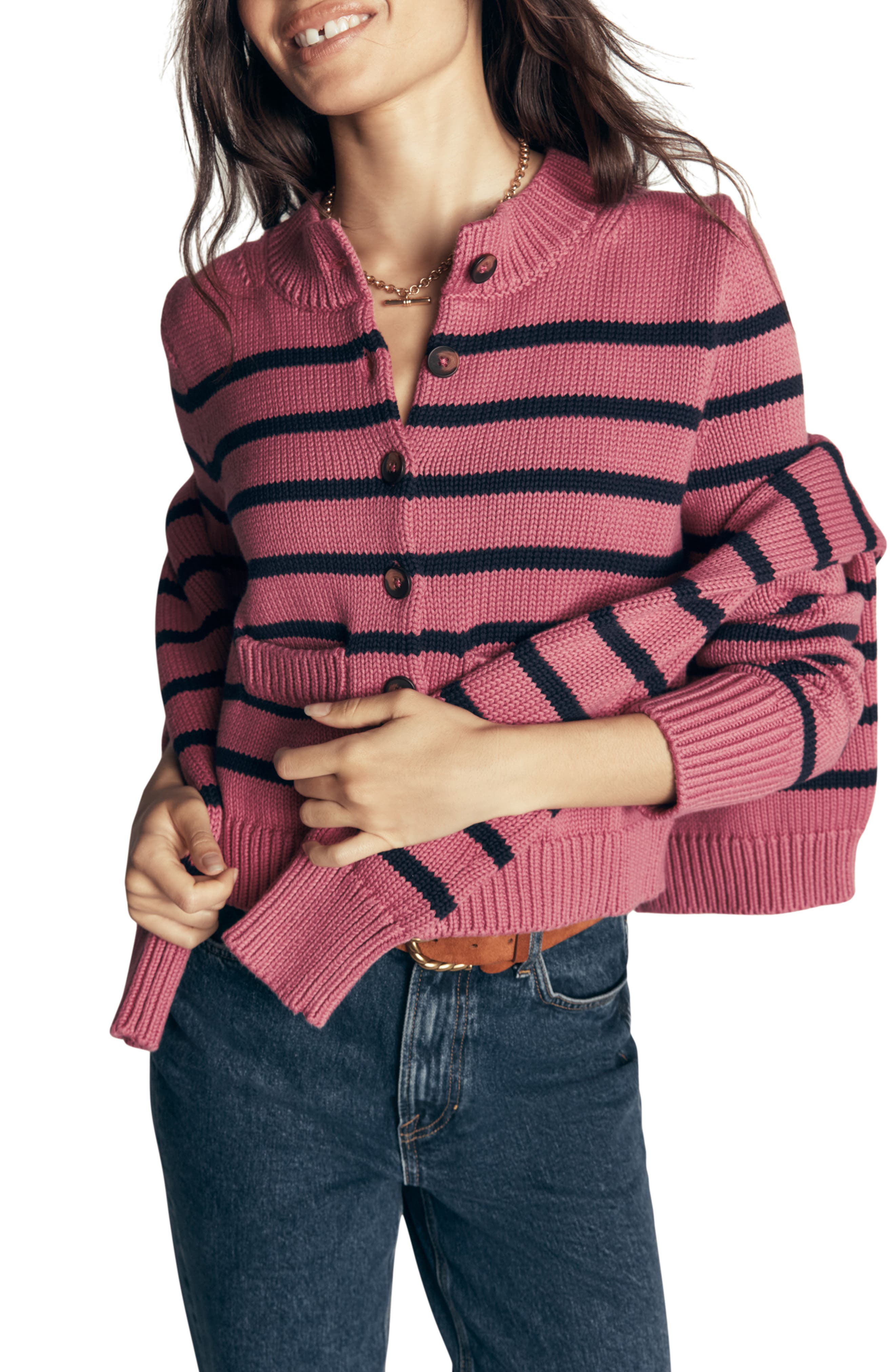 selected PINK HEATHER, STRIPE