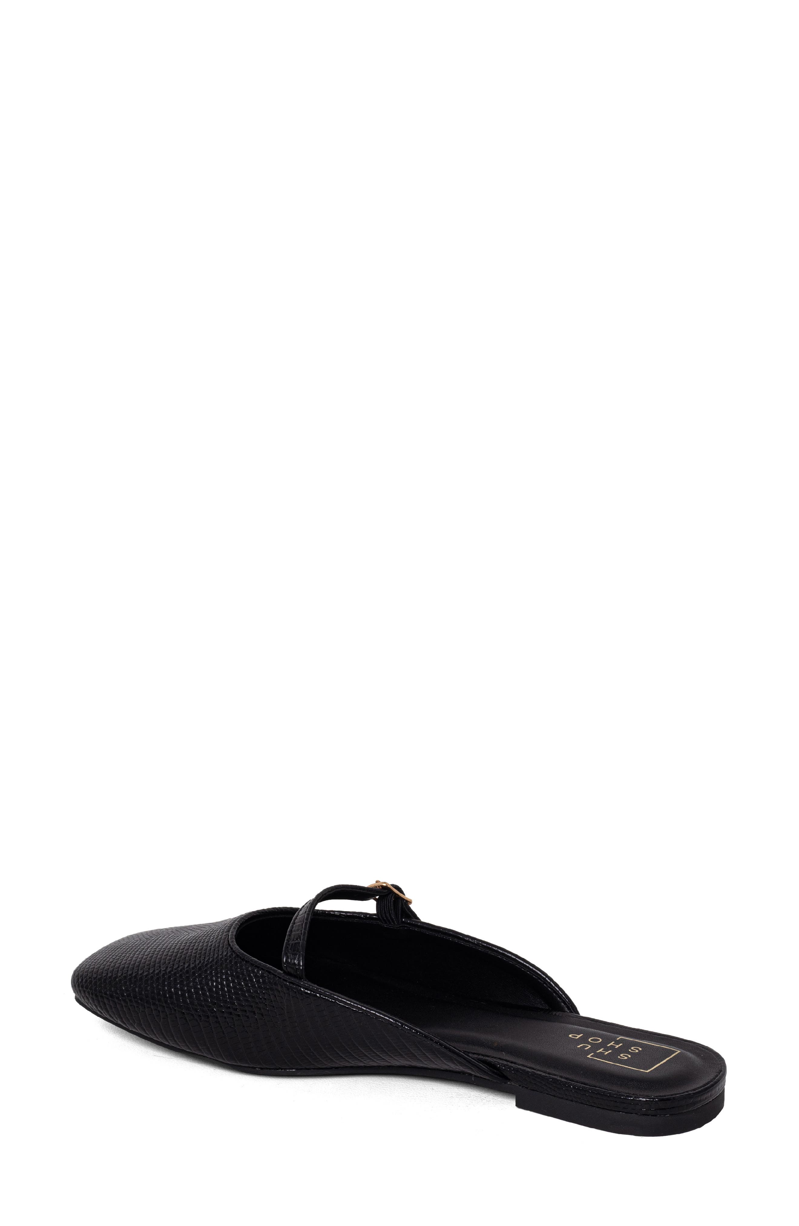 SHUSHOP Athena Mule, Alternate, color, Black Lizard