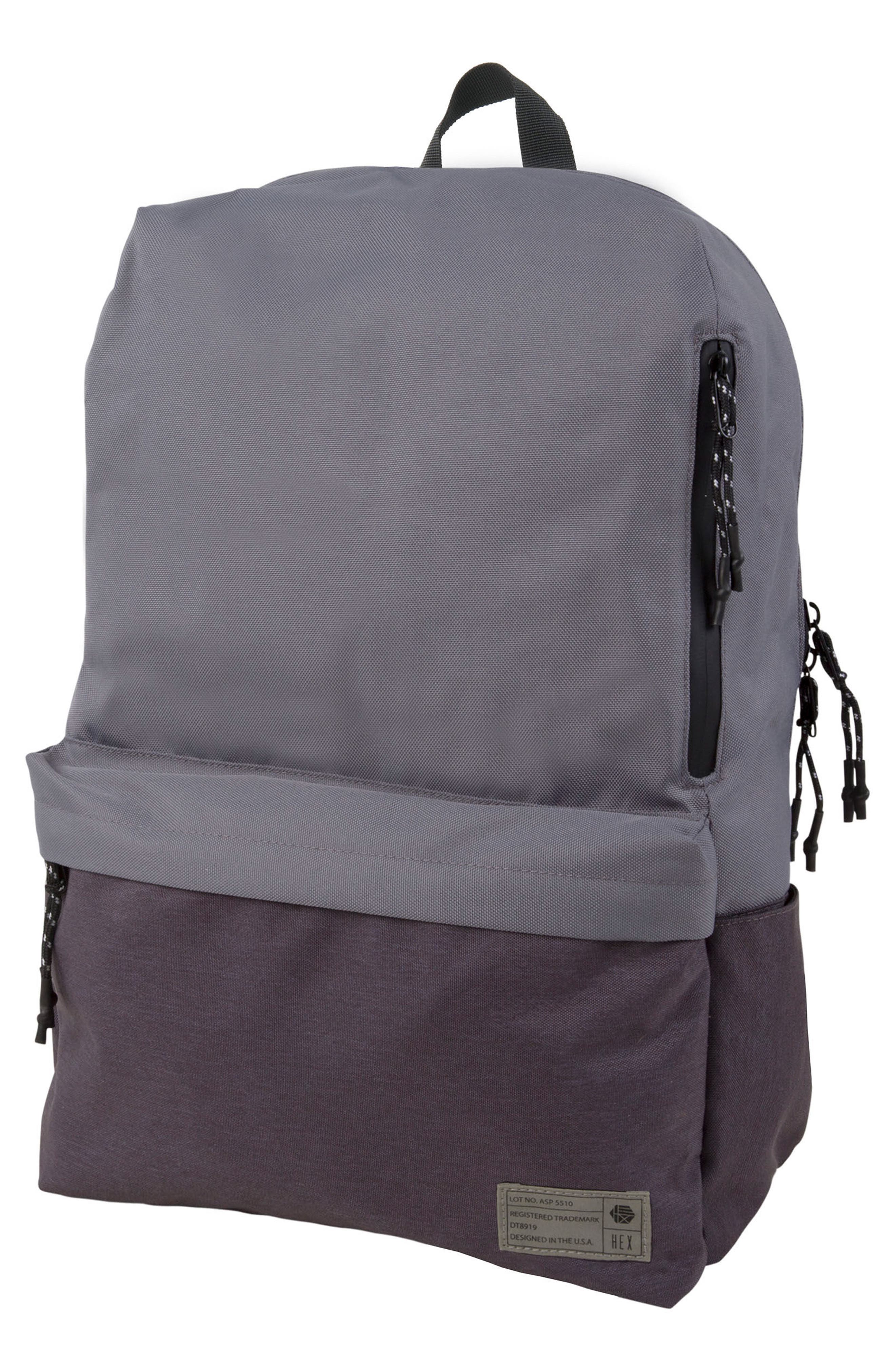 Exile Backpack, Main, color, GREY COLORBLOCK